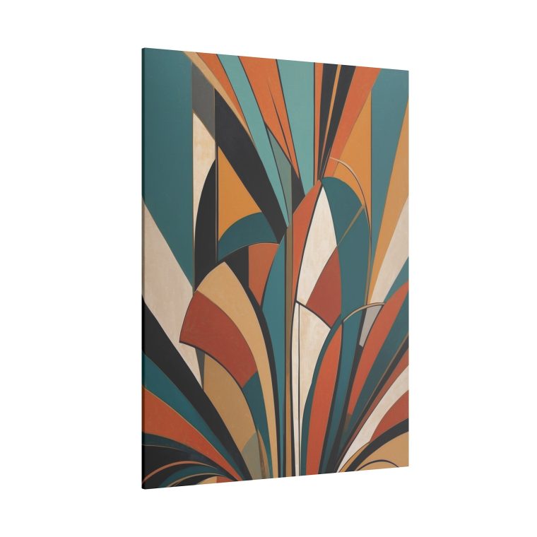 Geometric Blossom Mid-Century Modern Abstract Wall Art - Image 14