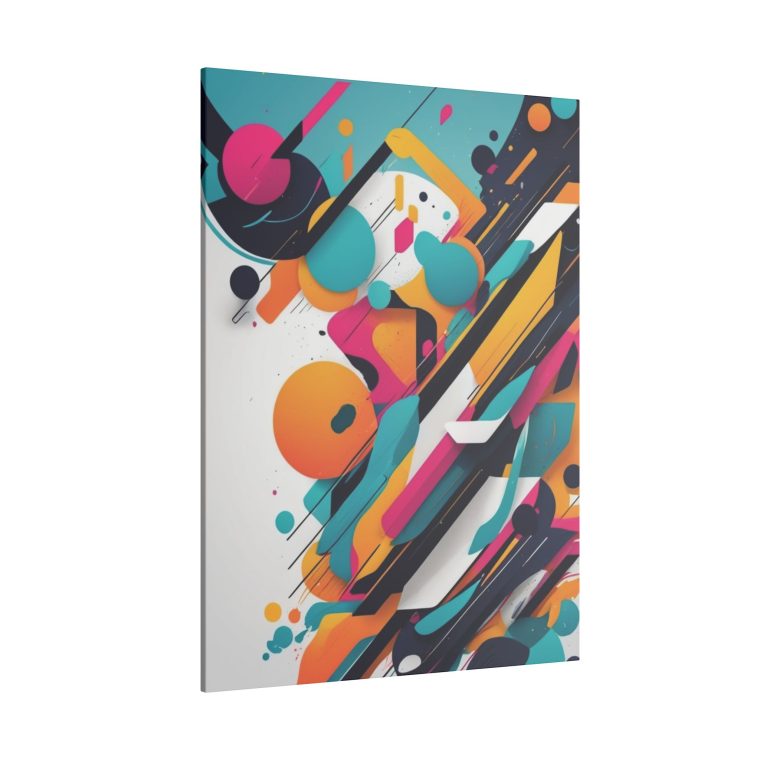Dynamic Collision of Color and Geometry Wall Art - Image 6