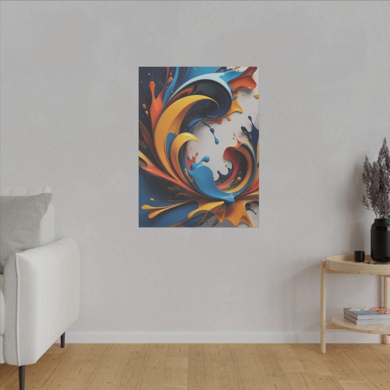 Dynamic Splash Vibrant Abstract Oil Painting for Contemporary Wall Art - Image 7