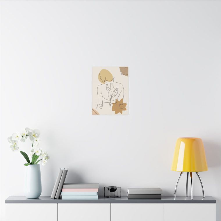 Minimalist Women Body Line Art Canvas Print - Image 12