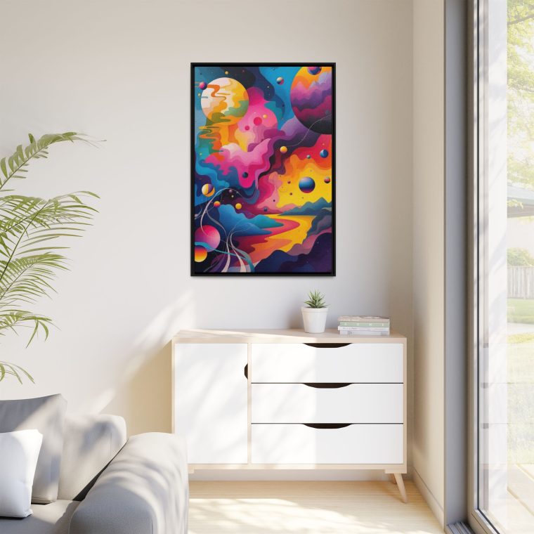 Modern Abstract Paint Swirls Large Canvas Wall Art - Image 15