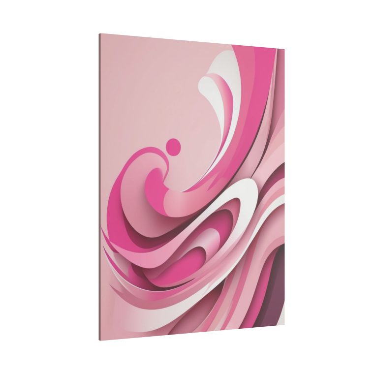 Graceful Pink Waves Abstract Layered Design in Soft Tones - Image 34