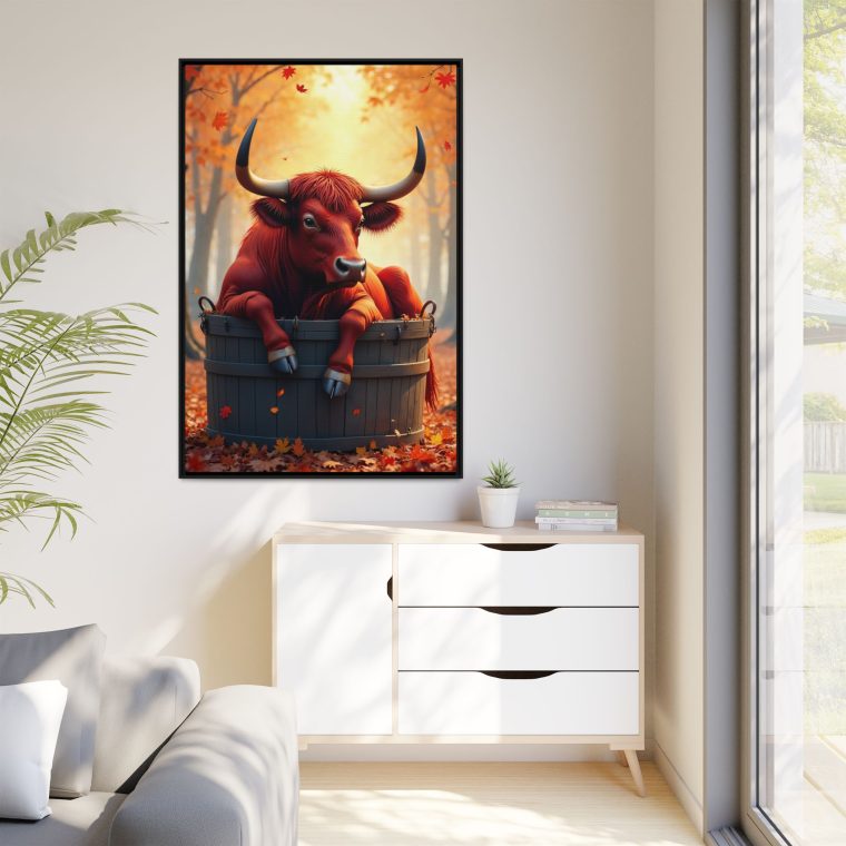 Farmhouse Fun Bull in a Tub Art - Image 3