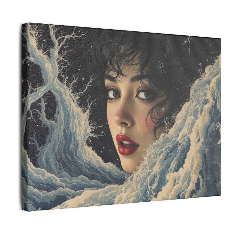 Ethereal Moonlit Portrait Surreal Beauty Amidst Dreamlike Storms - Image 2