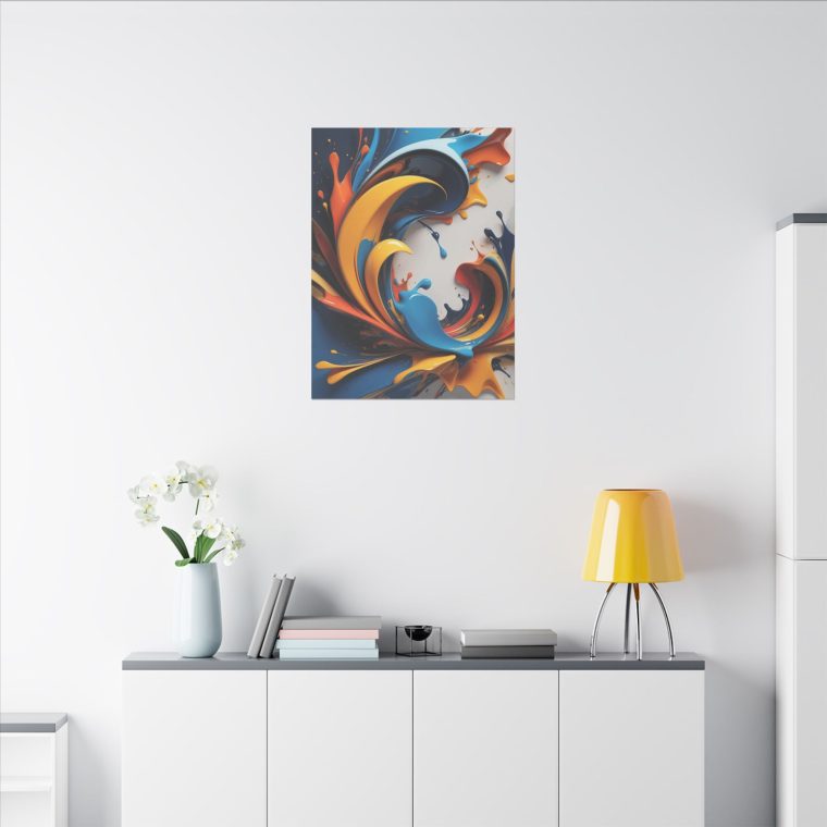 Dynamic Splash Vibrant Abstract Oil Painting for Contemporary Wall Art - Image 8
