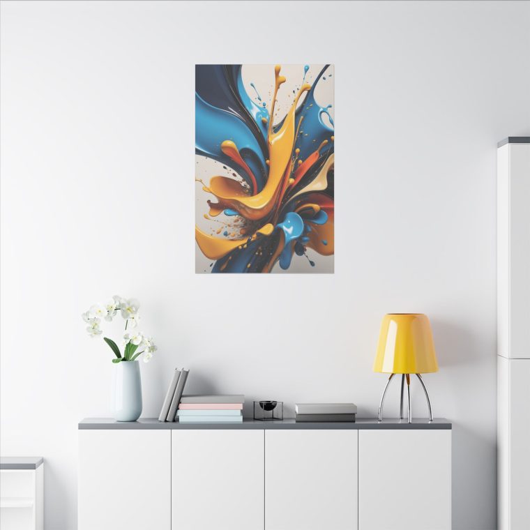 Dynamic Splash Vibrant Abstract Modern Oil Art for Wall Display - Image 12