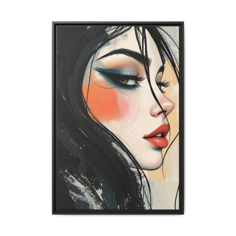 Bohemian Face Line Drawing - Natural Beige Wall Decor - Image 5