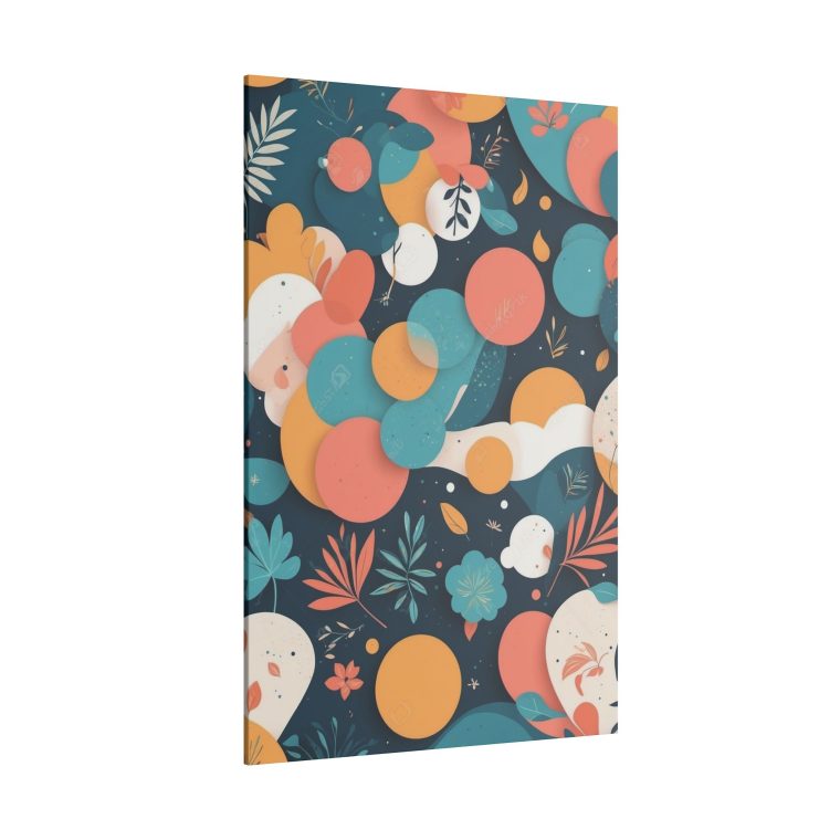 Playful Abstract Wall Art - Botanical and Geometric Harmony Design - Image 7