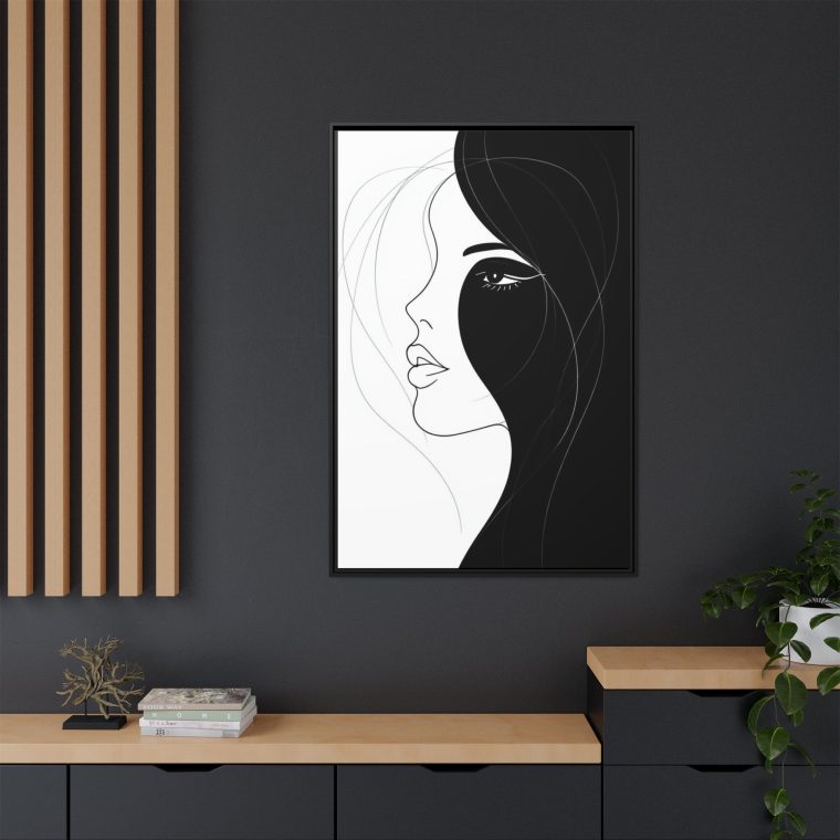 Contemporary Abstract Face Wall Art Unique Canvas Painting - Image 12