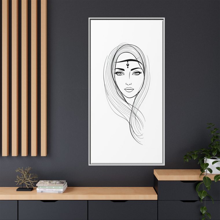 Framed Abstract Face Wall Art Contemporary and Chic Design - Image 32