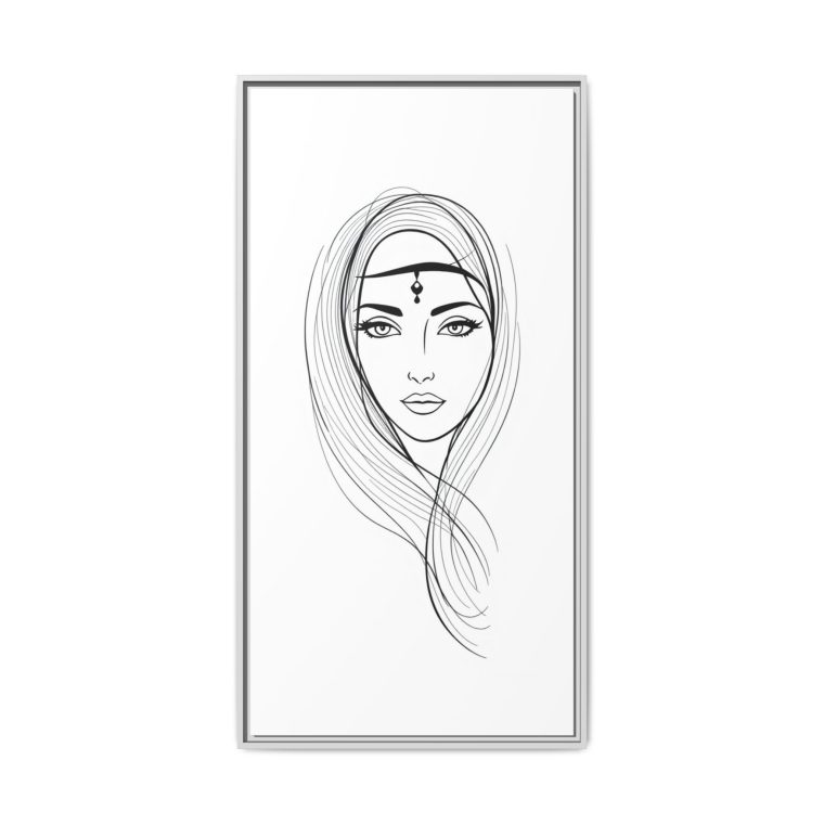 Framed Abstract Face Wall Art Contemporary and Chic Design - Image 25