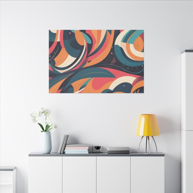 Dynamic Curves Modern Abstract Wall Art Pattern - Image 4
