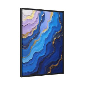 Modern Gold and Blue Canvas Prints for Stylish Walls