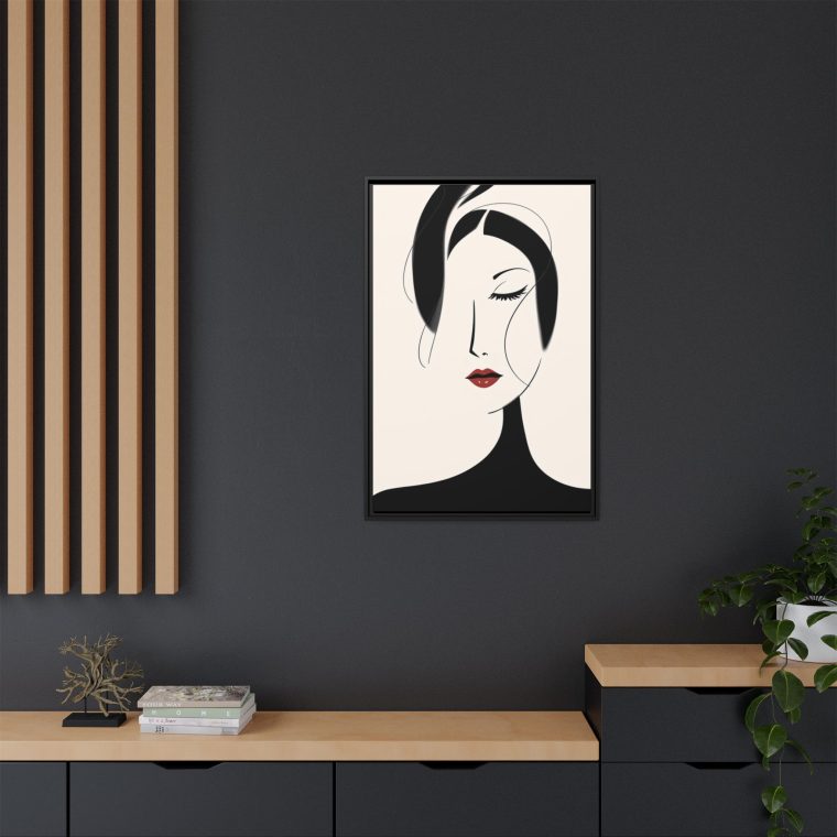 Painted Abstract Face Canvas One-of-a-Kind Wall Art - Image 4