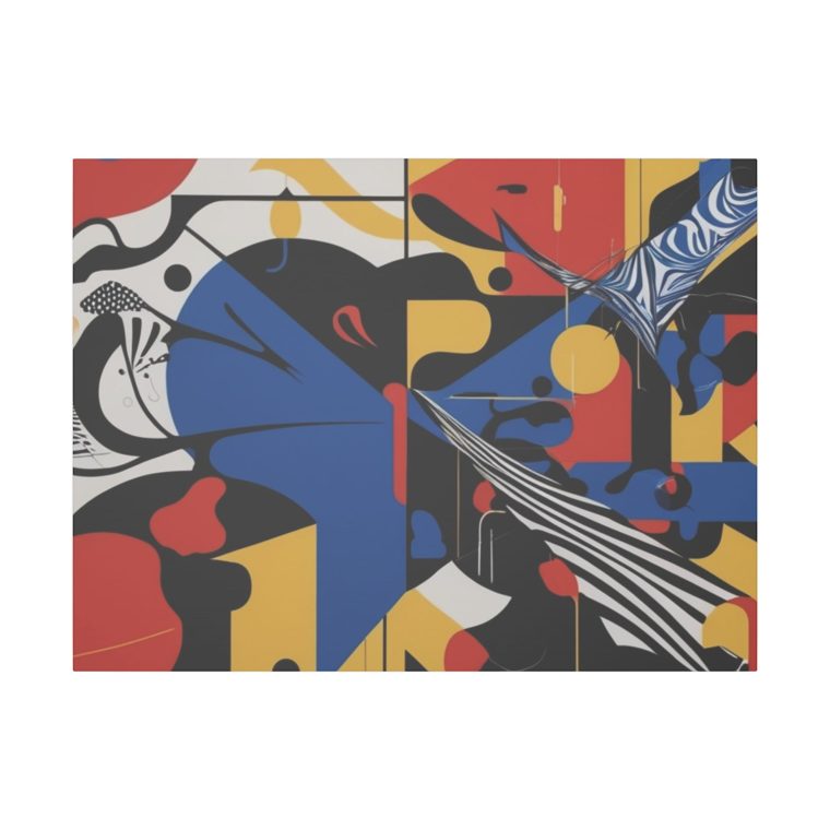 Dynamic Abstract Expression Modern Art with Bold Colors Geometric Fusion - Image 17