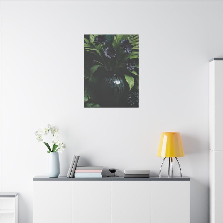 Modern Elegance Black Vase and Flowers in Natural Light - Image 8