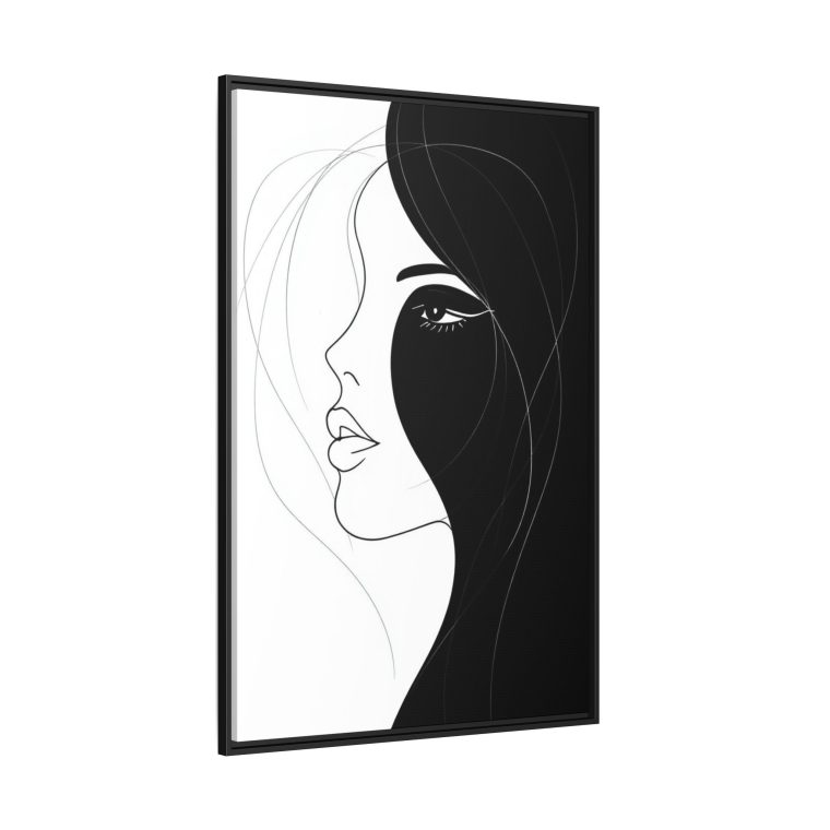 Contemporary Abstract Face Wall Art Unique Canvas Painting - Image 10