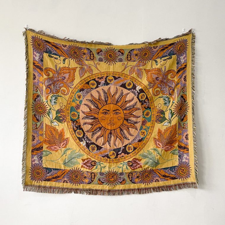 Boho Sofa Blanket Tapestry, Bohemian Blanket - Image 4