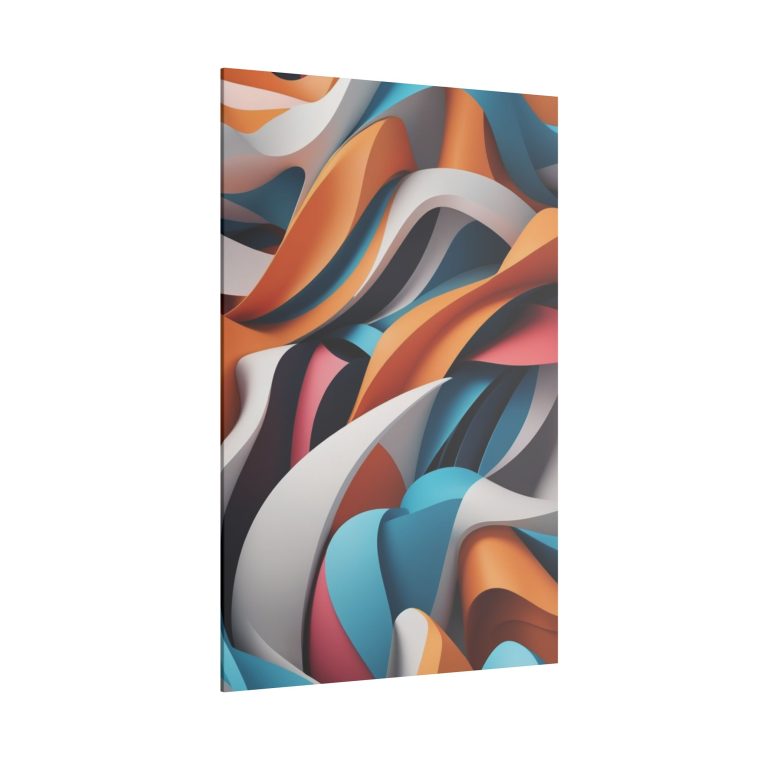 Flowing Harmony Abstract Color Wave 3D Wall Art