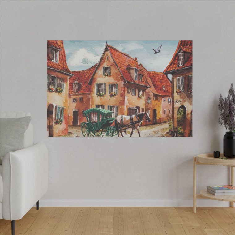 Tranquil German Village A Peaceful Watercolor Illustration - Image 15