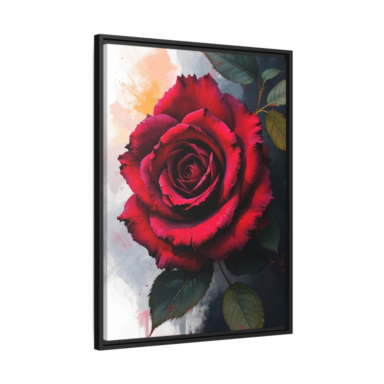 Black Baccara Rose Wall Art - Image 3