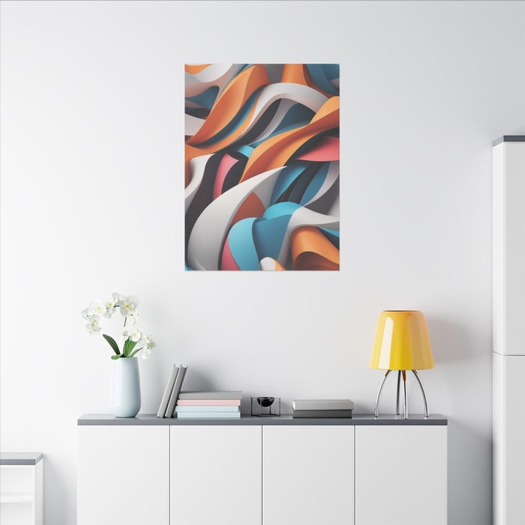 Flowing Harmony Abstract Color Wave 3D Wall Art - Image 16