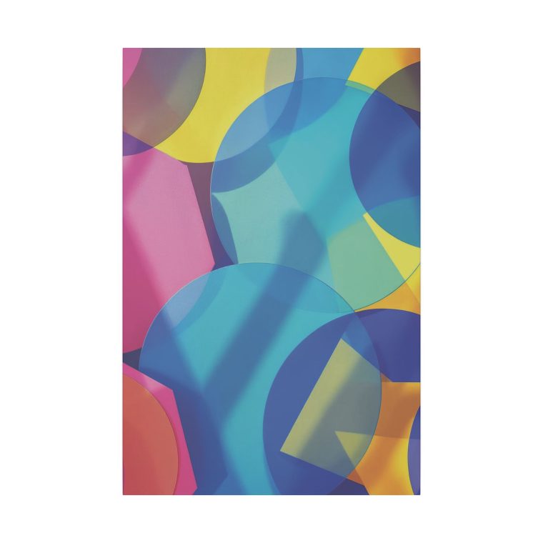 Vibrant Layers Transparent and Solid Shapes in Bold Hues - Image 5