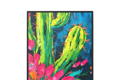 Modern Bold Cactus Floral Abstract Painting