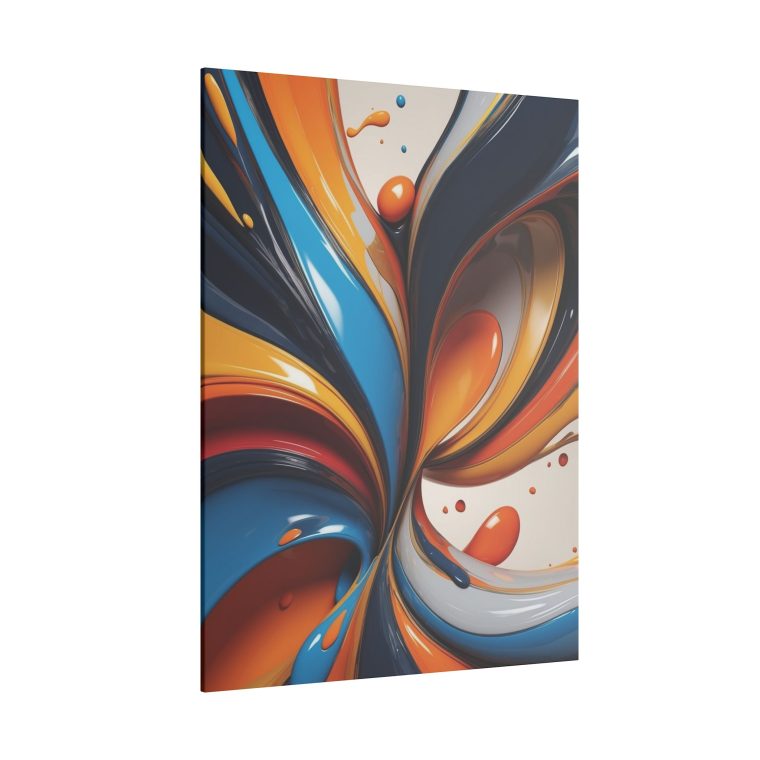 Vibrant Whirl Abstract Fluid Art Oil Painting Wall Décor - Image 14