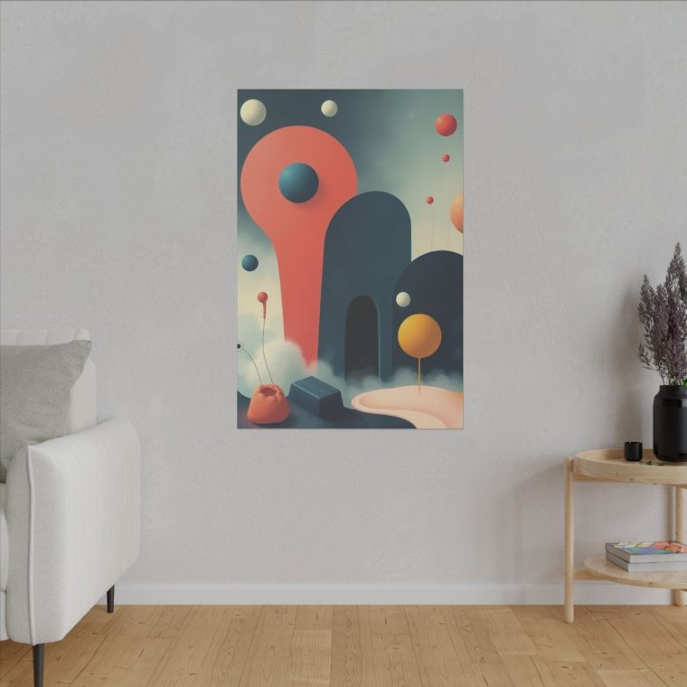 Surreal Dreamlike Art Abstract Shapes and Bold Colors in a Soft Atmosphere - Image 3