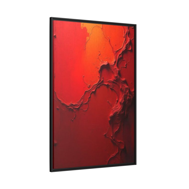 Bold Red Abstract Installation with Fluid Patterns - Image 10