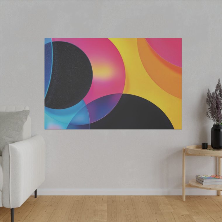 Radiant Geometry Abstract Shapes in Cyan, Pink, and Yellow - Image 15