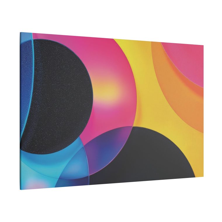 Radiant Geometry Abstract Shapes in Cyan, Pink, and Yellow - Image 14