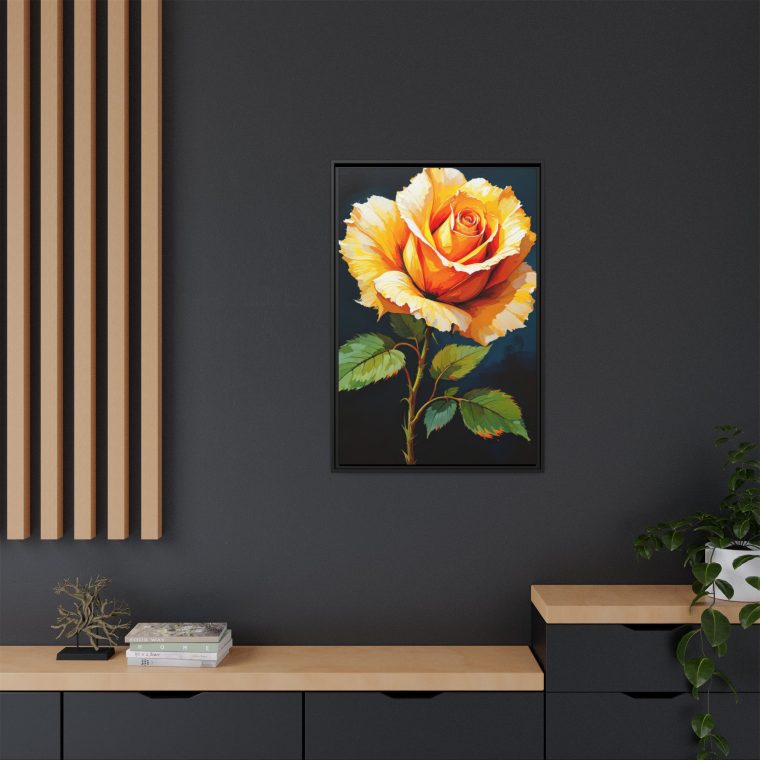 Abstract Rose Painting Yellow Flower Artwork - Image 8