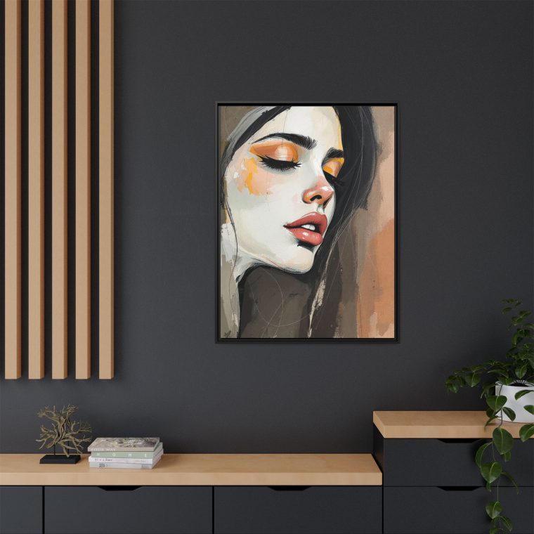 Modern Boho Abstract Face Earth Colors Wall Print - Image 16