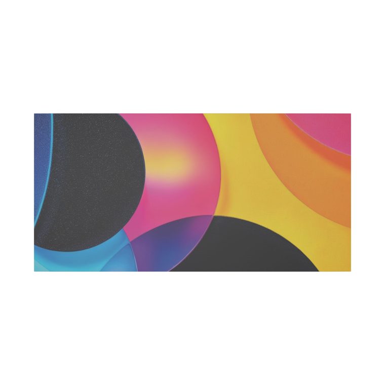 Radiant Geometry Abstract Shapes in Cyan, Pink, and Yellow - Image 9