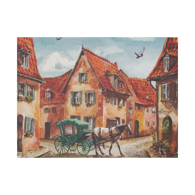 Tranquil German Village A Peaceful Watercolor Illustration - Image 5