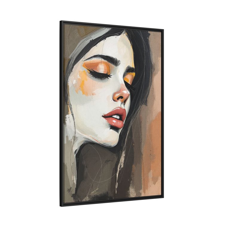 Modern Boho Abstract Face Earth Colors Wall Print - Image 10