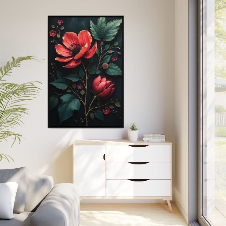 Obsidian Blooms Moody Wall Art Décor - Image 15
