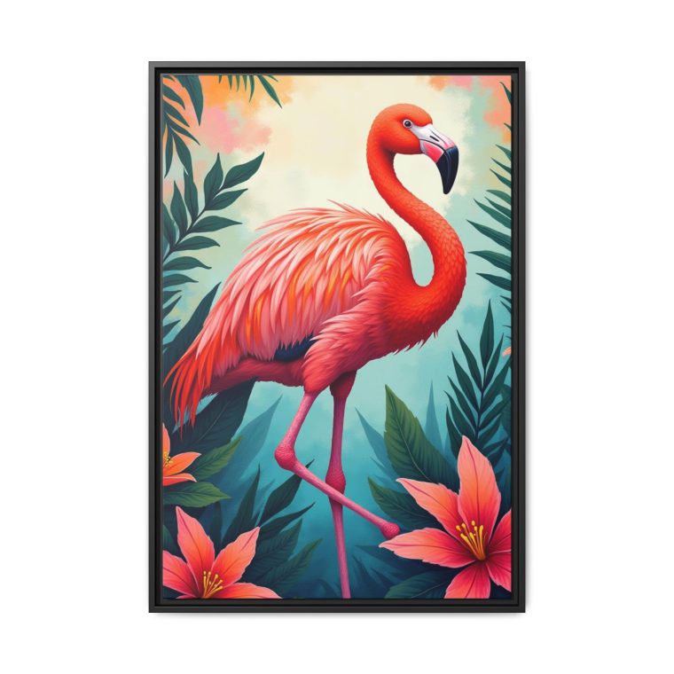Flamingo Bliss Tropical Canvas Art with Modern Flair - Image 5