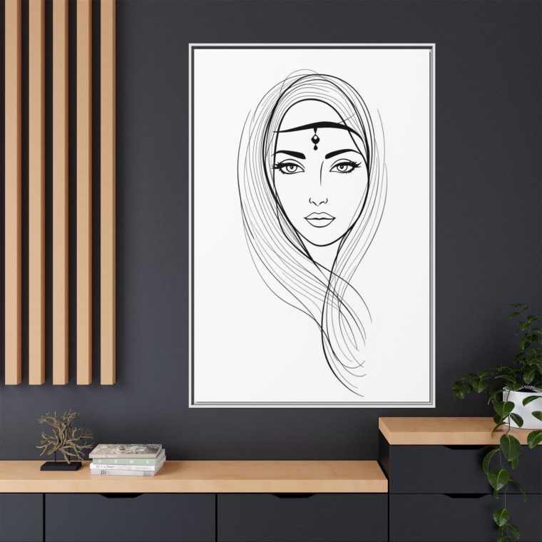 Framed Abstract Face Wall Art Contemporary and Chic Design - Image 40