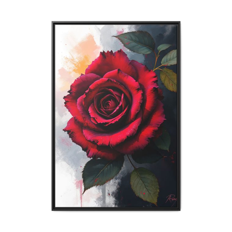 Black Baccara Rose Wall Art - Image 5