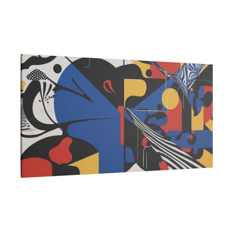 Dynamic Abstract Expression Modern Art with Bold Colors Geometric Fusion - Image 26