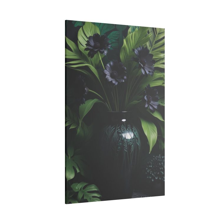 Modern Elegance Black Vase and Flowers in Natural Light - Image 10