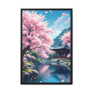 Traditional Japanese Temple Canvas Print Peaceful Home Decor