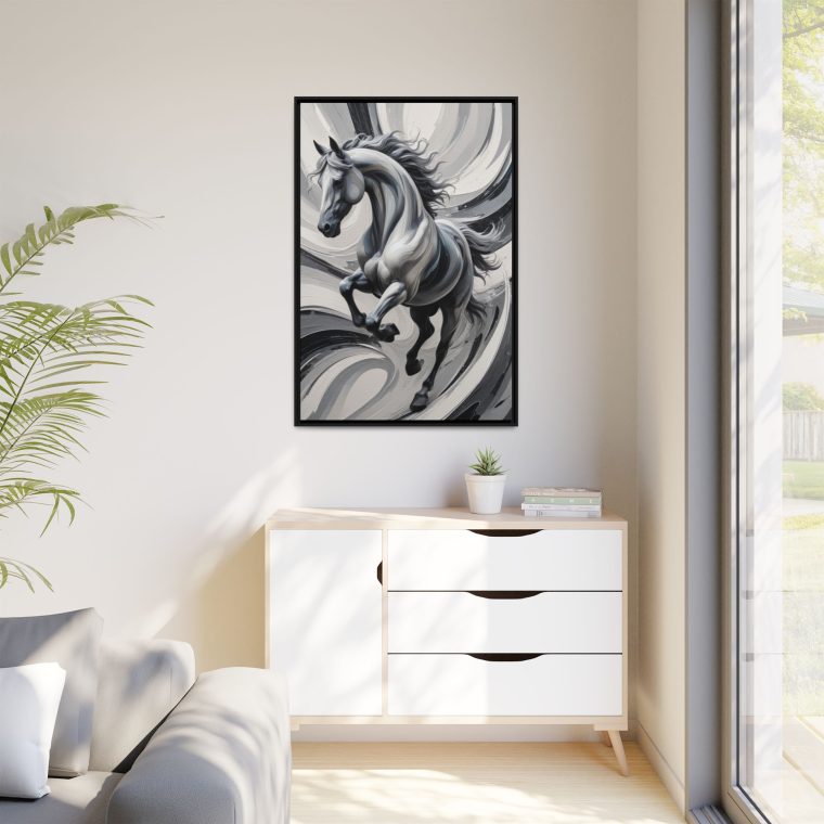 Line Abstract Art​ Horse Large Canvas Prints - Image 7