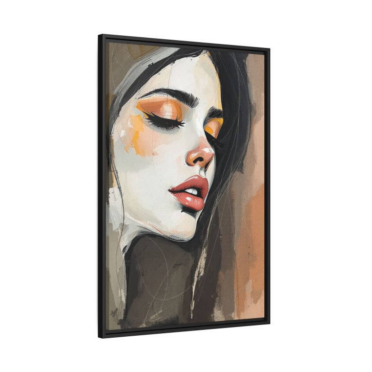 Modern Boho Abstract Face Earth Colors Wall Print - Image 6