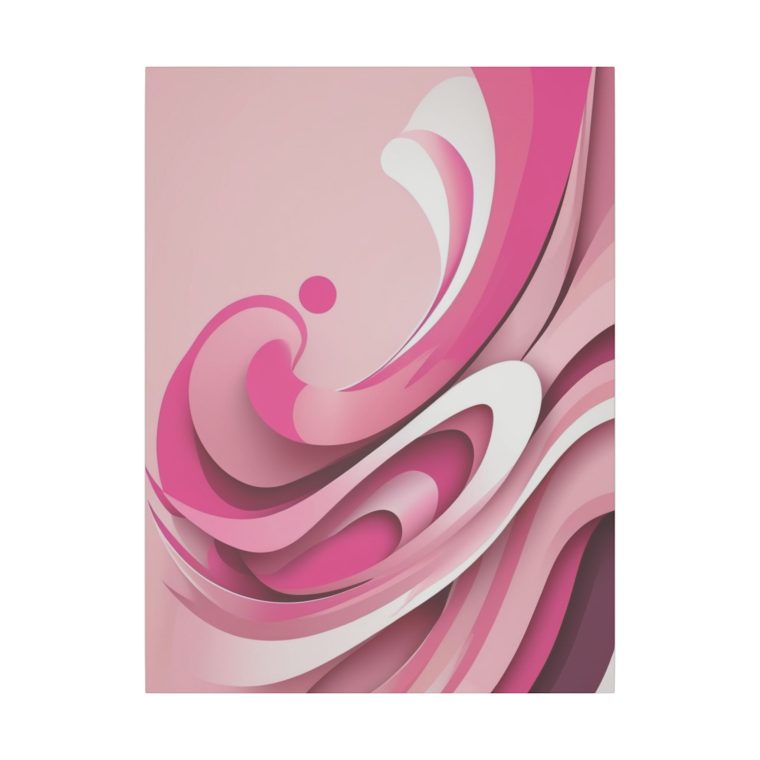 Graceful Pink Waves Abstract Layered Design in Soft Tones - Image 13