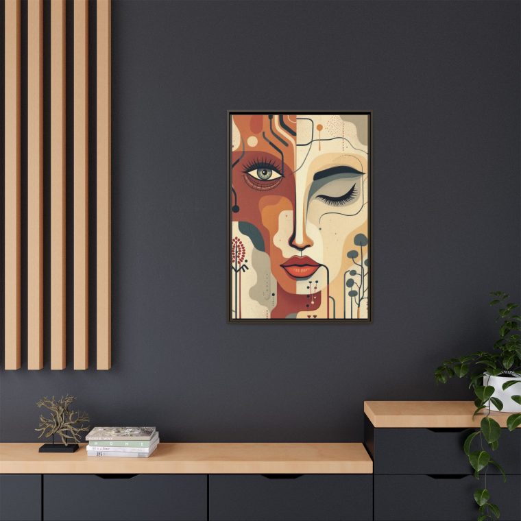 Abstract Boho Face Print Set Earthy Tones Gallery Wall - Image 16