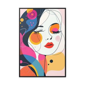 Large Abstract Face Art Wall Print Perfect for Bedrooms or Offices